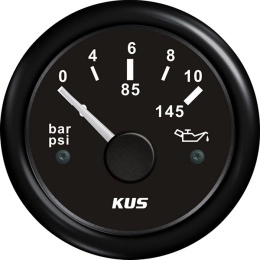 Указатель давления масла 0-10 бар аналоговый черн/черн (BB) KUS (KY15202)